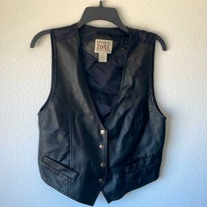 Vintage faux leather vest size small